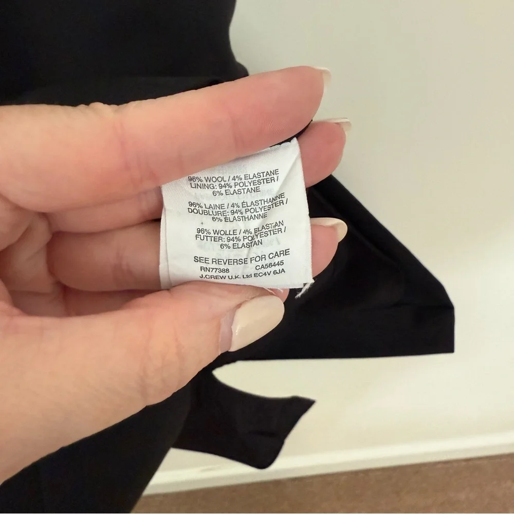 J. Crew Elegant Black Resume Dress. Pockets, back vent and zipper. Sleeveless.